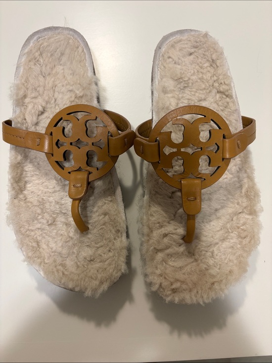 Tory Burch Shoes - Faux Shearling Slide Sandals Tori Burch